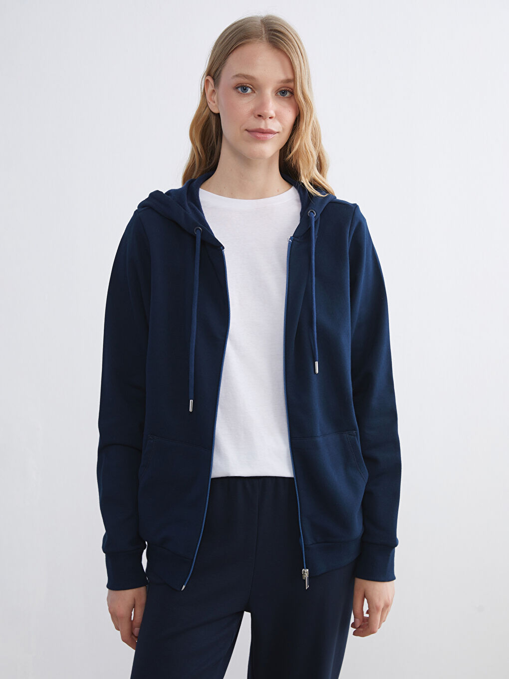 Hooded Women's Zip-Up Sweatshirt-1