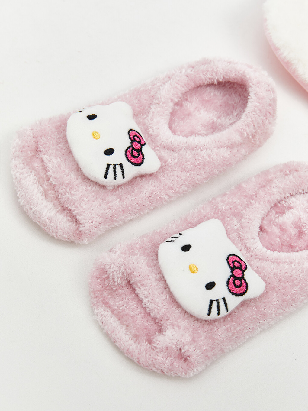 Pembe Hello Kitty Baskılı Pelüş Ev Çorabı