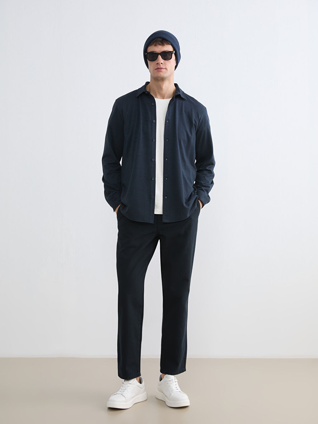 Bonnet Basique pour Hommes en Tricot-1