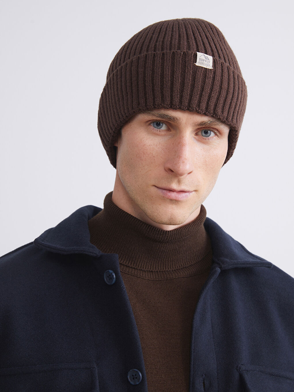 Label Embroidered Men's Beanie
