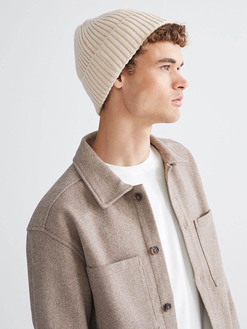 Label Embroidered Men's Beanie