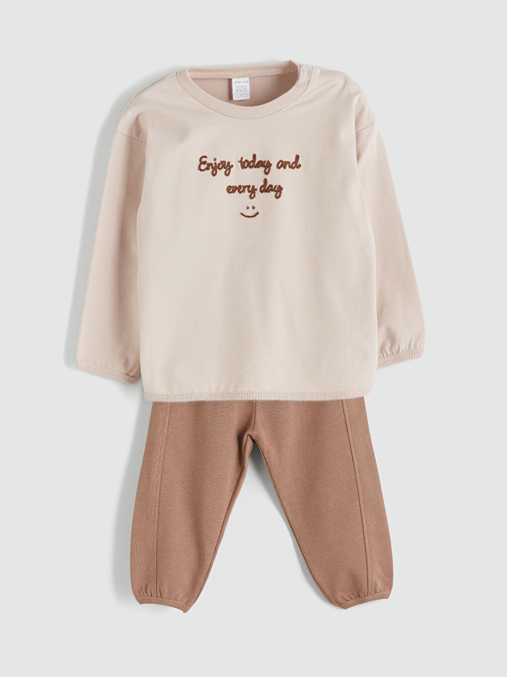 Crew Neck Baby Boy Sweatshirt and Tracksuit Bottom 2 Pack-1