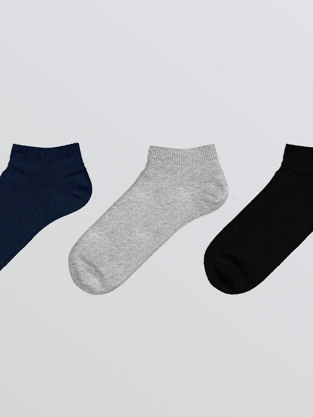 Siyah Erkek Patik Çorap 3'lü-1