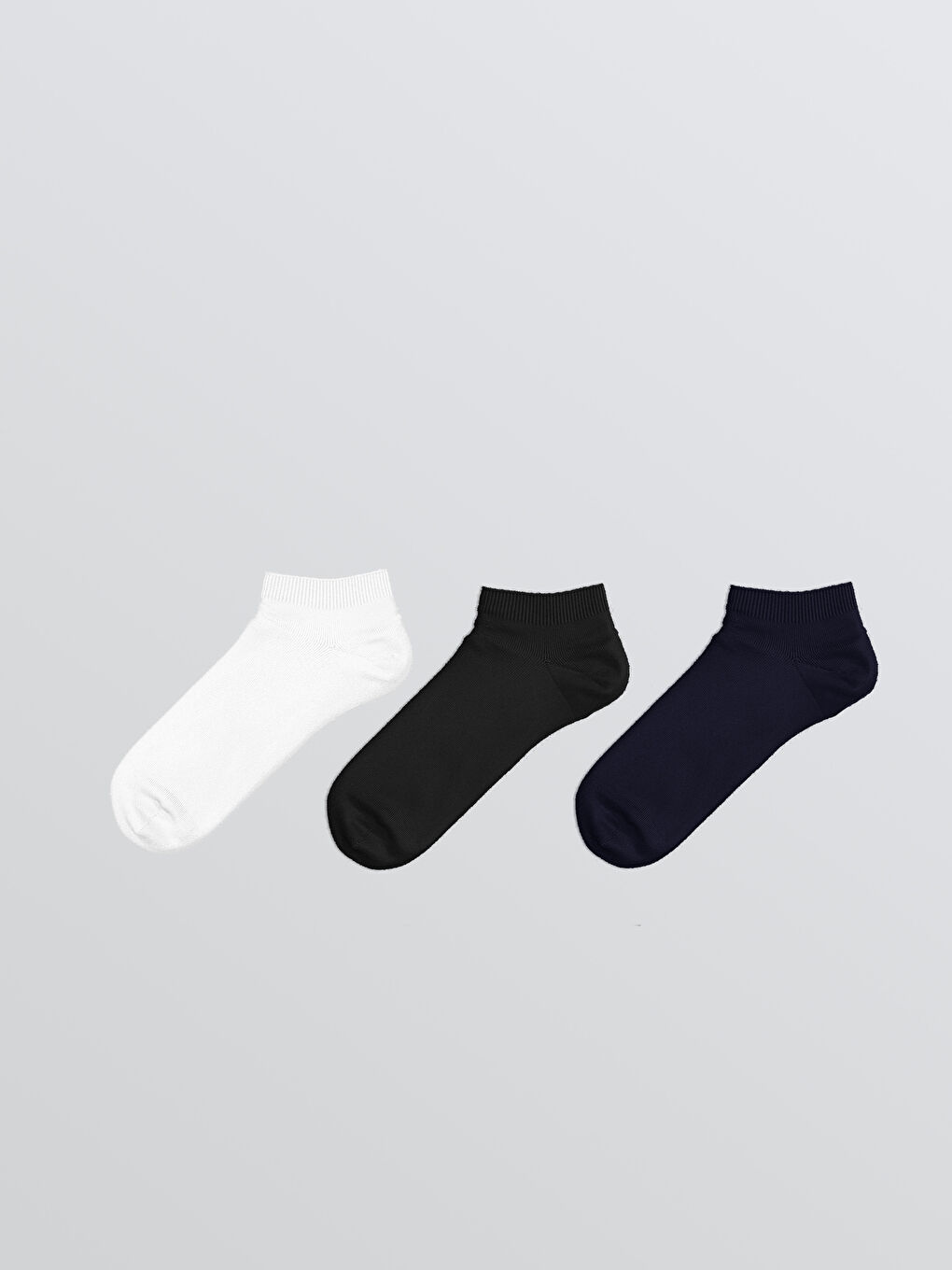 Beyaz Erkek Patik Çorap 3'lü