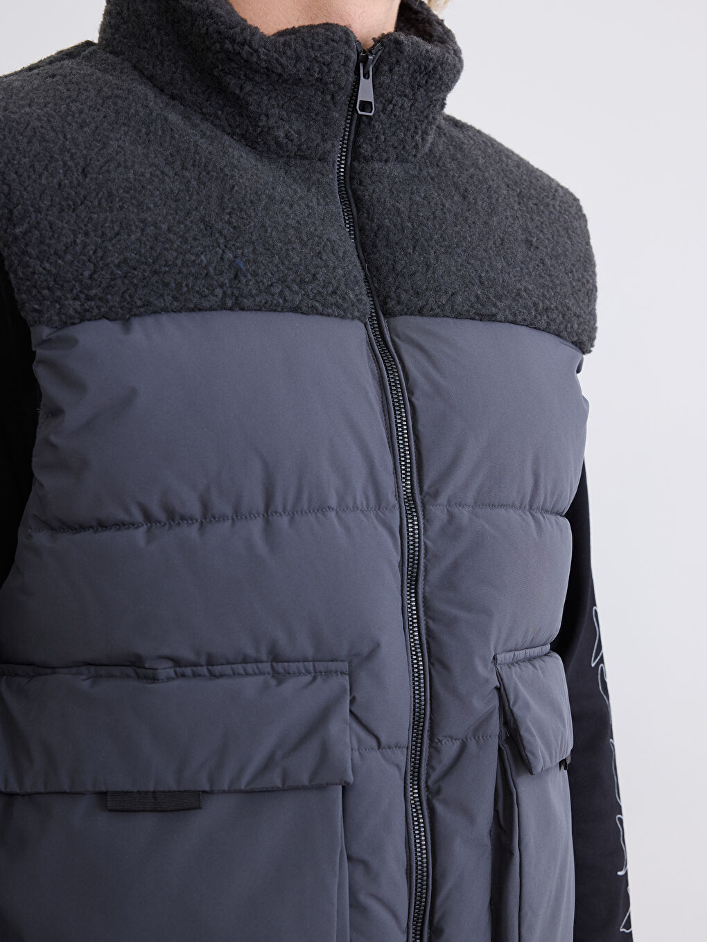 Men's Padded Vest with Stand Collar in a Regular Fit-2
