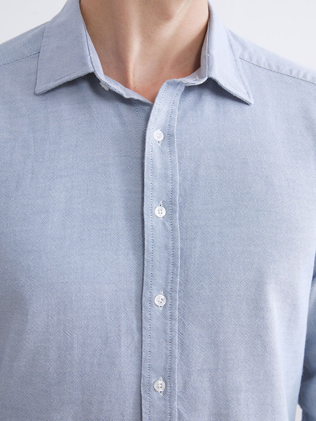 Mavi Slim Fit Uzun Kollu Erkek Gömlek-2