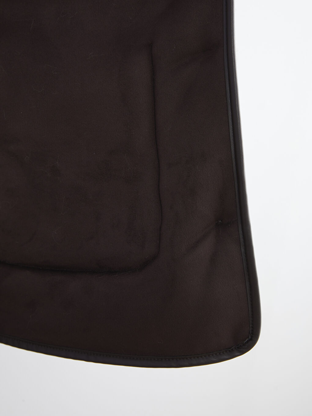 Ekru Gömlek Yaka Oversize Kadın Pelüş Mont-3