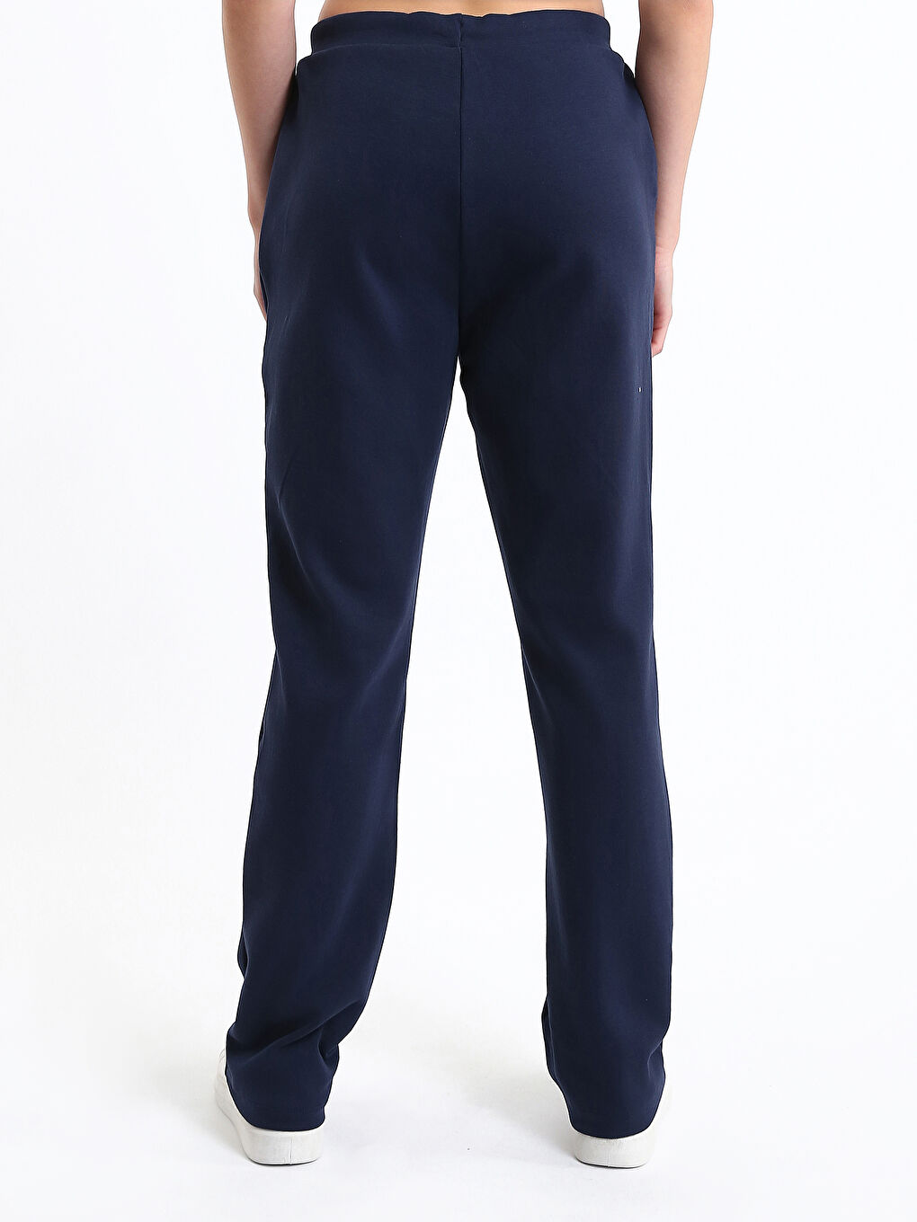 Lacivert Beli Lastikli Kadın Eşofman Altı-8