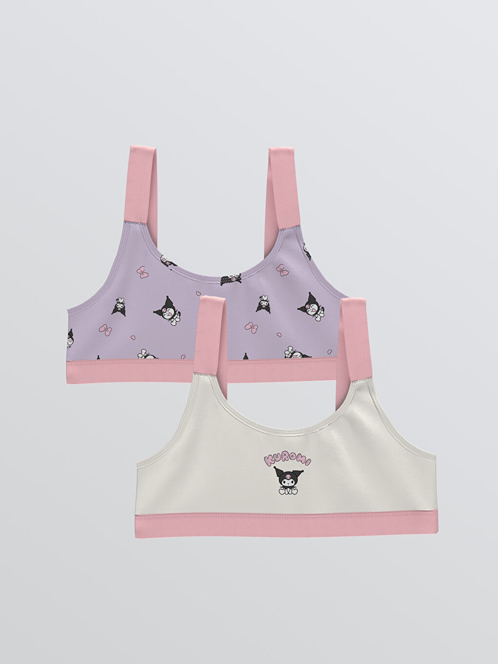 LCW Kids Kuromi Printed Girls' Bustier Top 2 Pack -W5CP30Z4-FDU