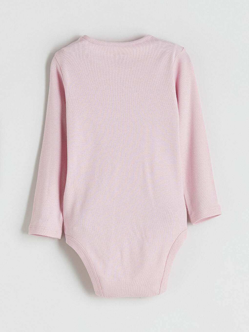 Bej Bisiklet Yaka Kız Bebek Çıtçıtlı Body 2'li-6