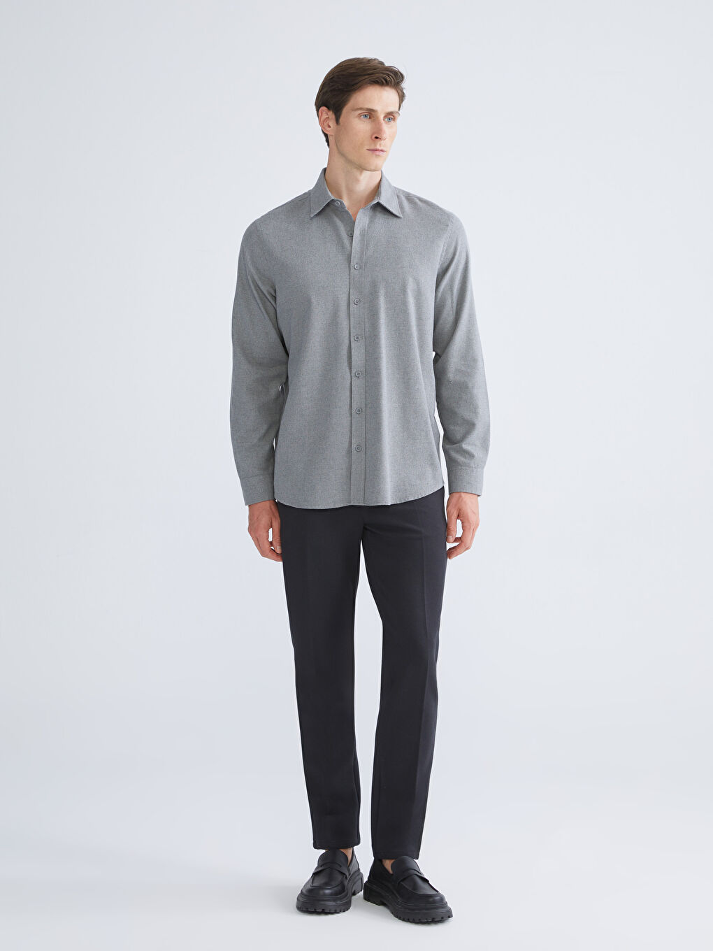 Chemise de Bûcheron à Manches Longues pour Hommes Coupe Régulière-1