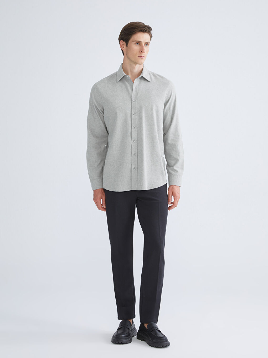 Chemise de Bûcheron à Manches Longues pour Hommes Coupe Régulière-1