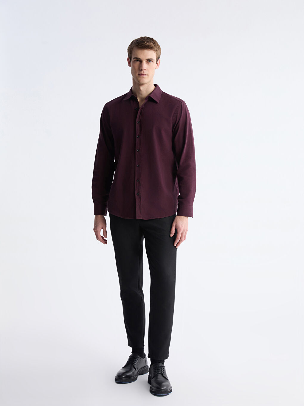 Regular Fit Long Sleeve Men's Lumberjack Shirt-1