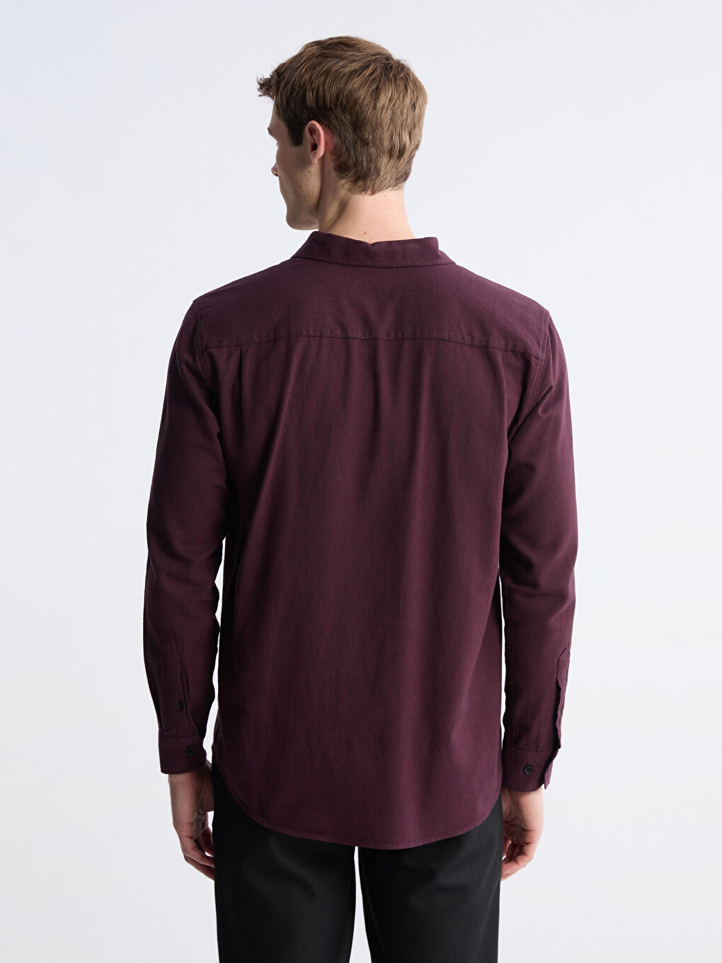 Regular Fit Long Sleeve Men's Lumberjack Shirt-3