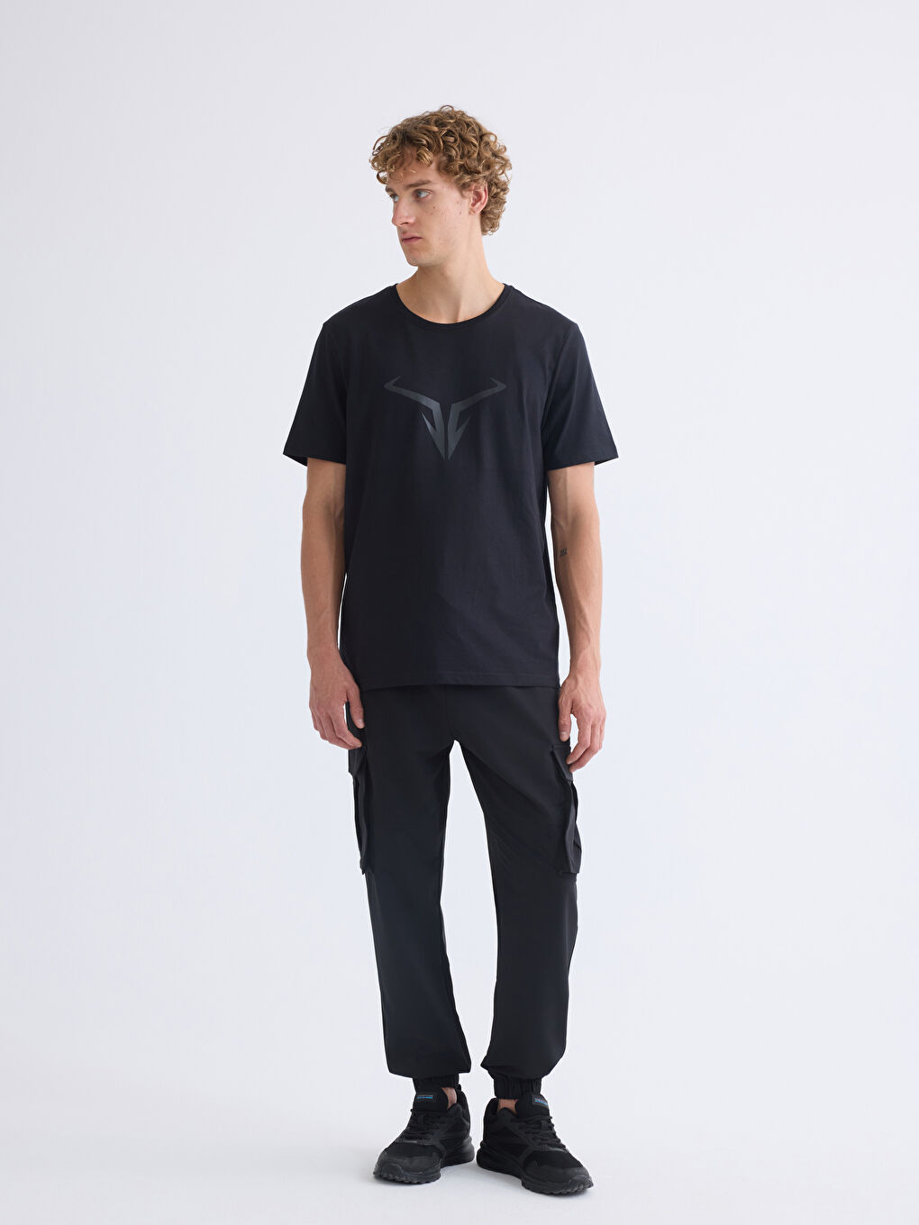 Crew Neck Printed Men's Sports T-Shirt-3