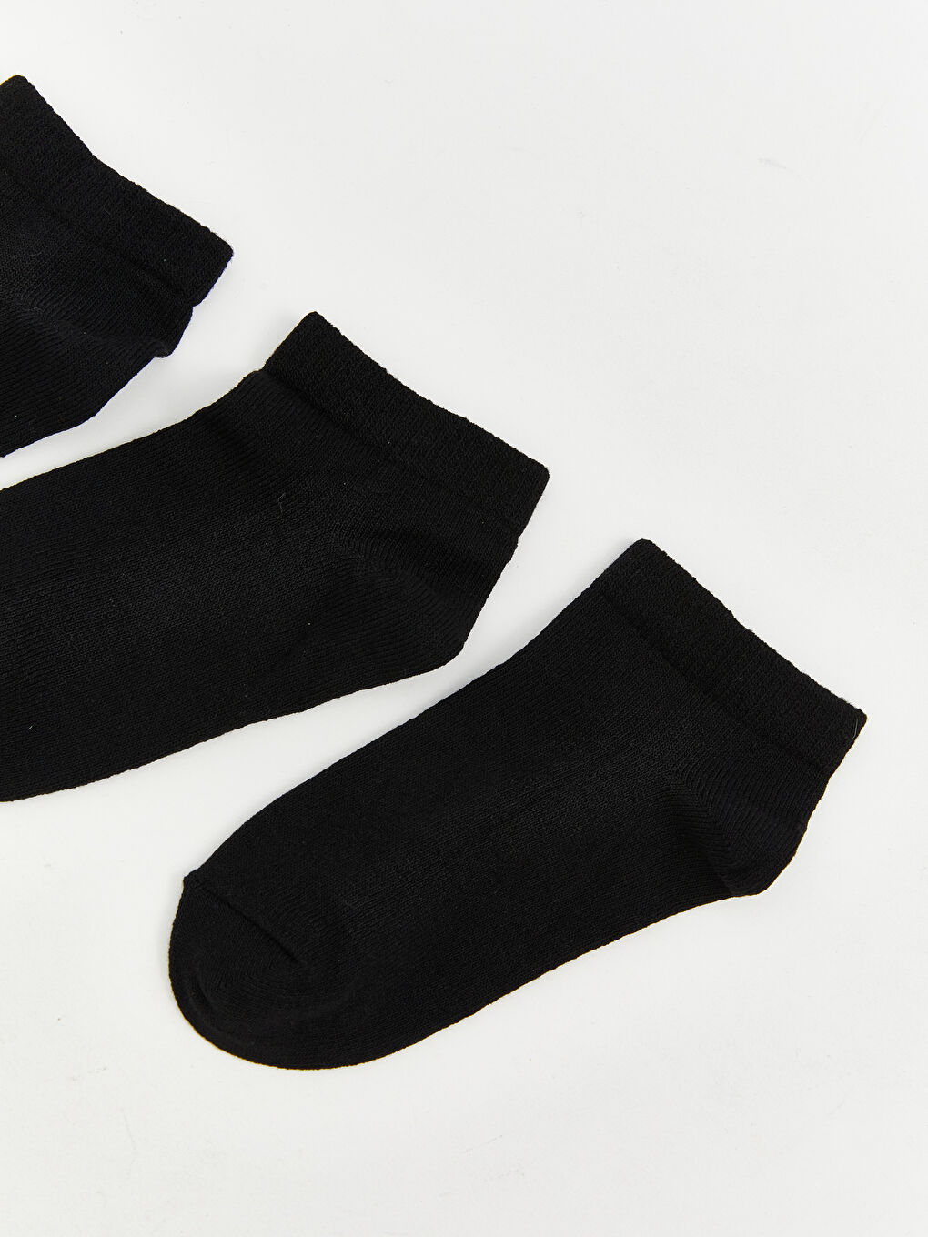 Siyah Basic Erkek Çocuk Patik Çorap 3'lü-1