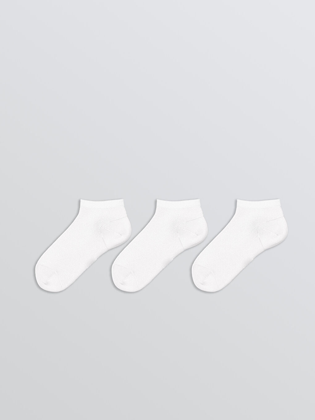 Beyaz Basic Erkek Çocuk Patik Çorap 3'lü