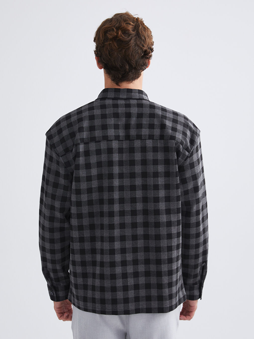 Regular Fit Long Sleeve Plaid Men's Shirt-3