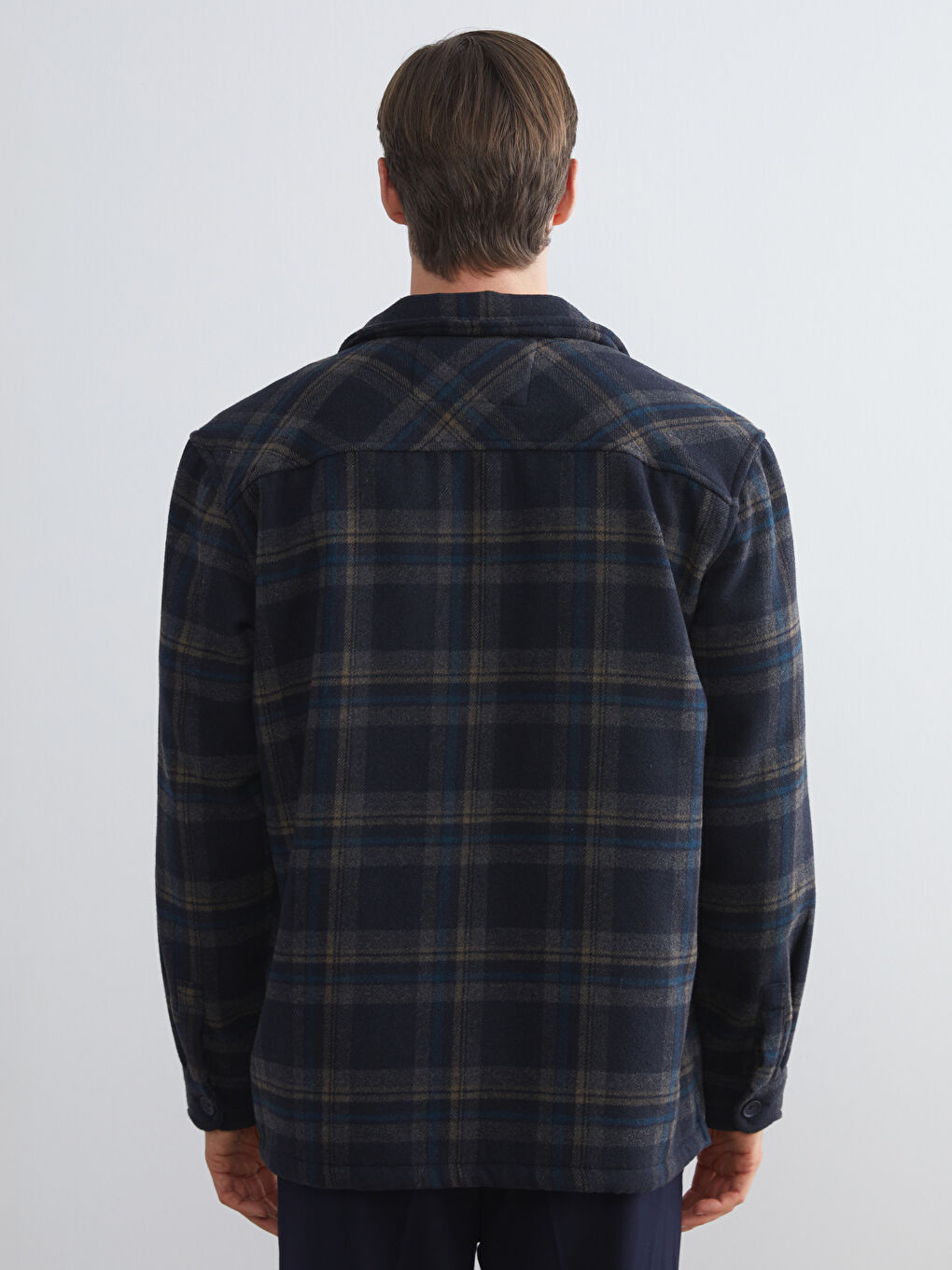 Comfortable Fit Plaid Men's Shirt Jacket-4