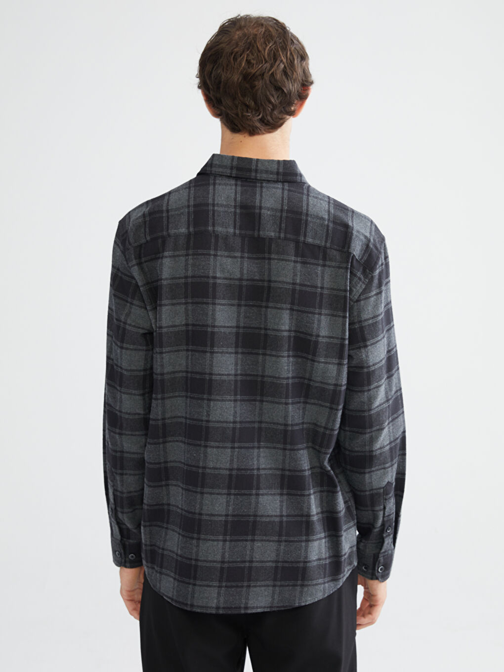 LCW Vision Regular Fit Long Sleeve Plaid Men's Flannel Shirt -W5CP87Z8-LKN