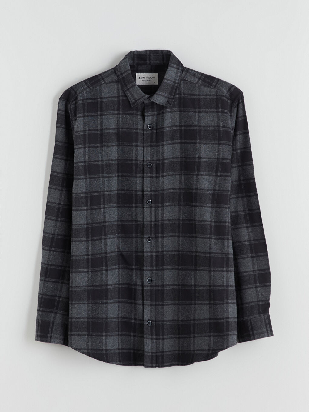LCW Vision Regular Fit Long Sleeve Plaid Men's Flannel Shirt -W5CP87Z8-LKN