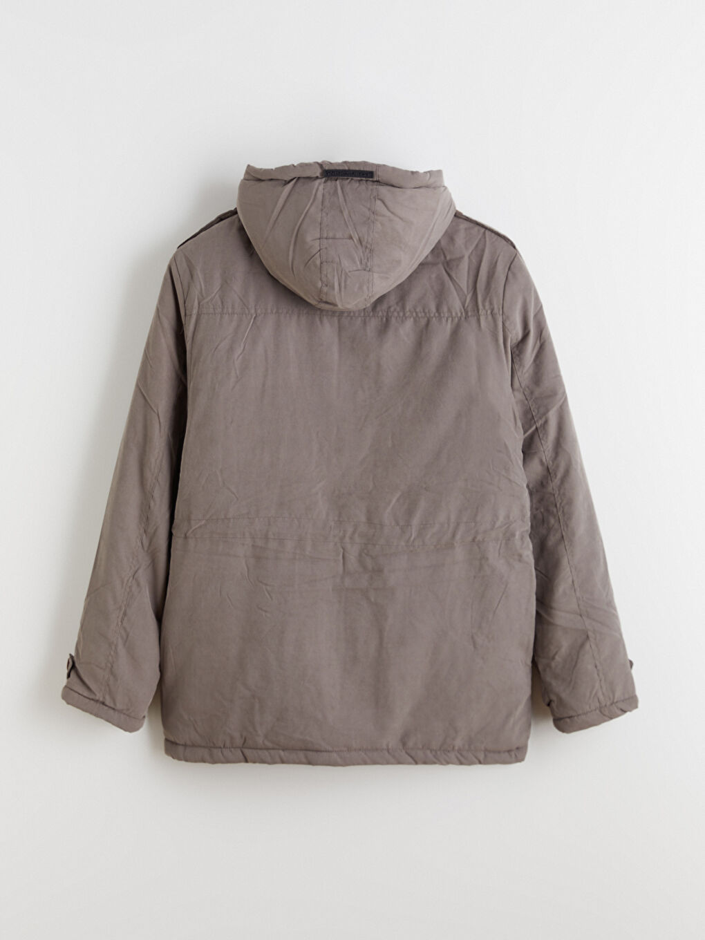 Relaxed Fit Hooded Men's Coat-2