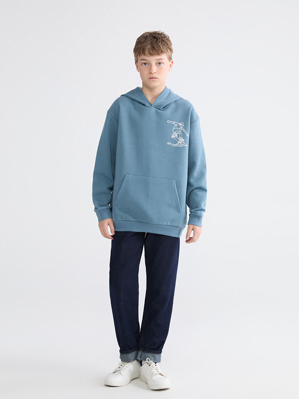 Hooded Boys' Thick Sweatshirt