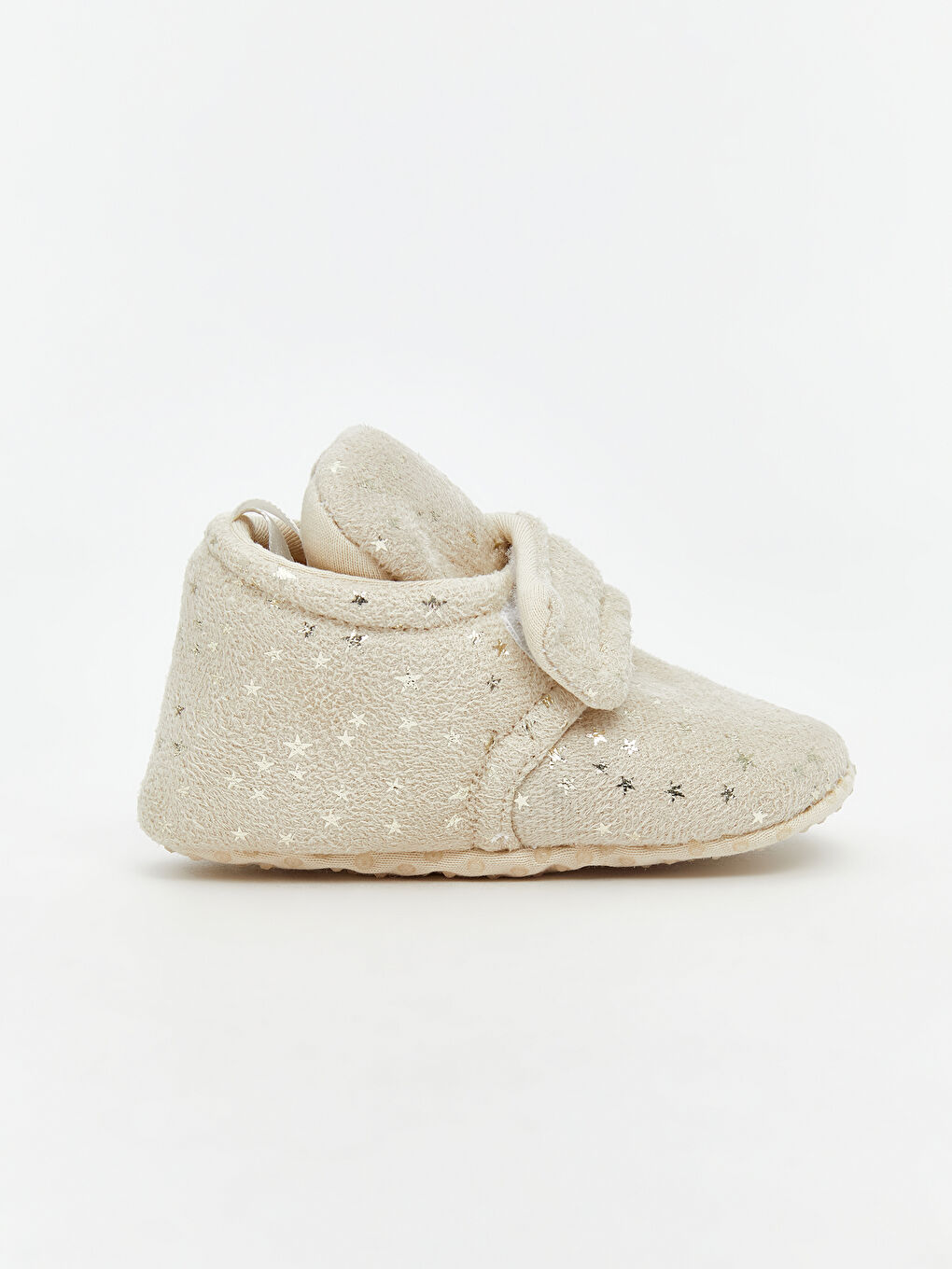 Bej Cırt Cırtlı Kız Bebek Panduf-1