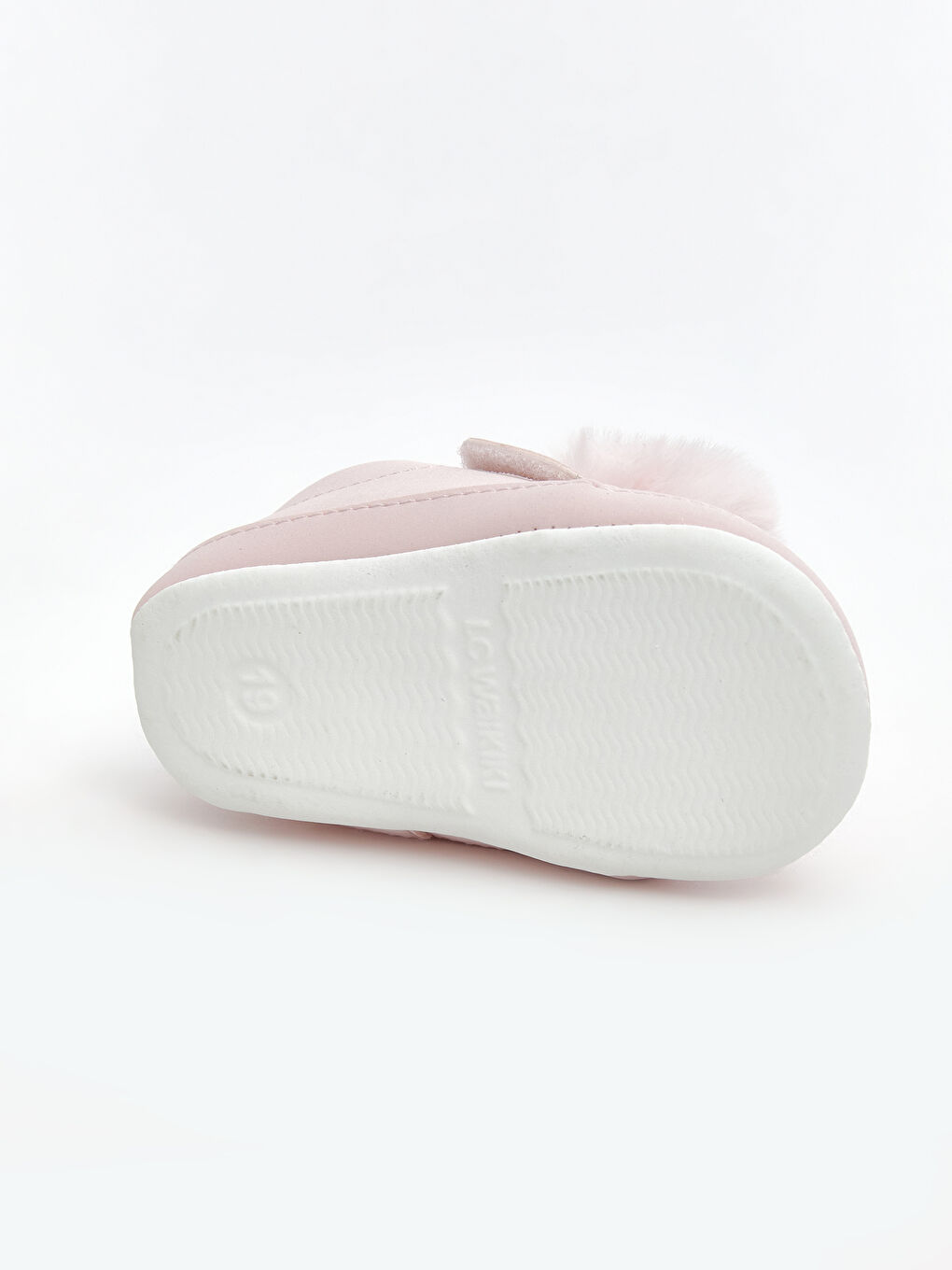 Pembe Ponpon Detaylı Kız Bebek Yürüme Öncesi Ayakkabısı-3