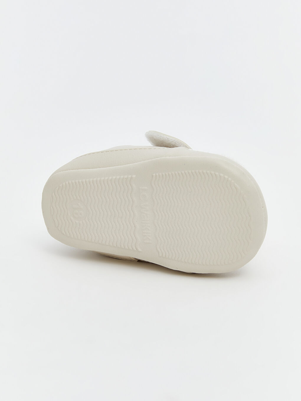 Bej Ponpon Detaylı Kız Bebek Yürüme Öncesi Ayakkabısı-3