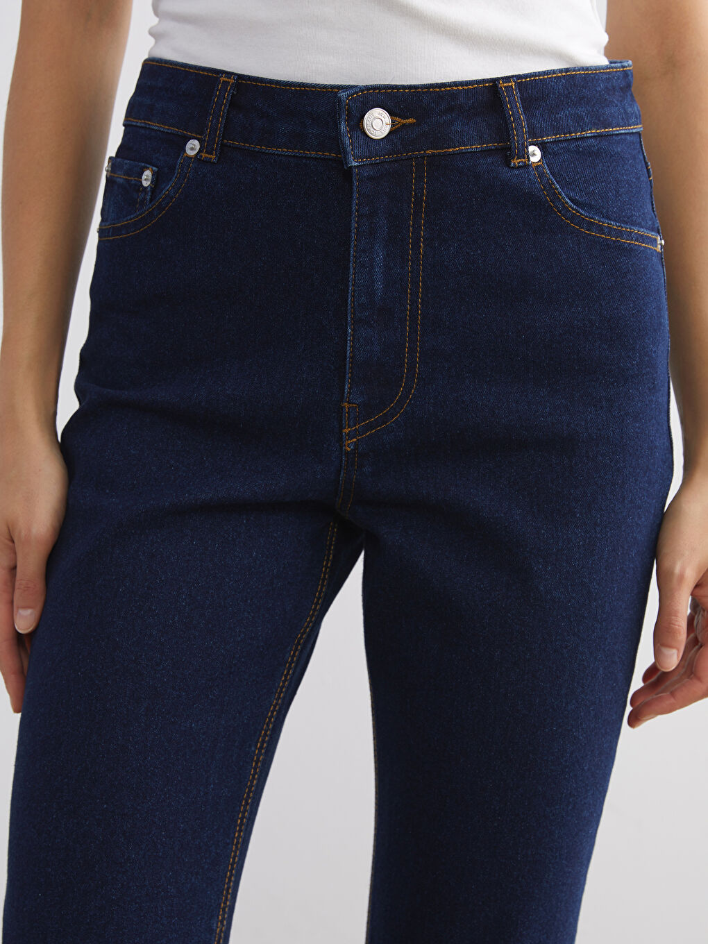 İndigo Flare Kadın Jean Pantolon-3