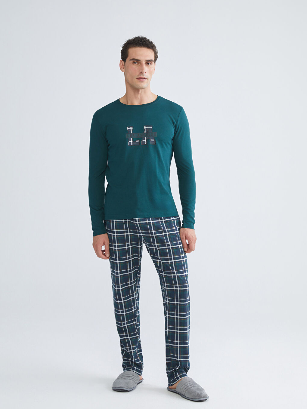 Yeşil Ekose Erkek Pijama Altı