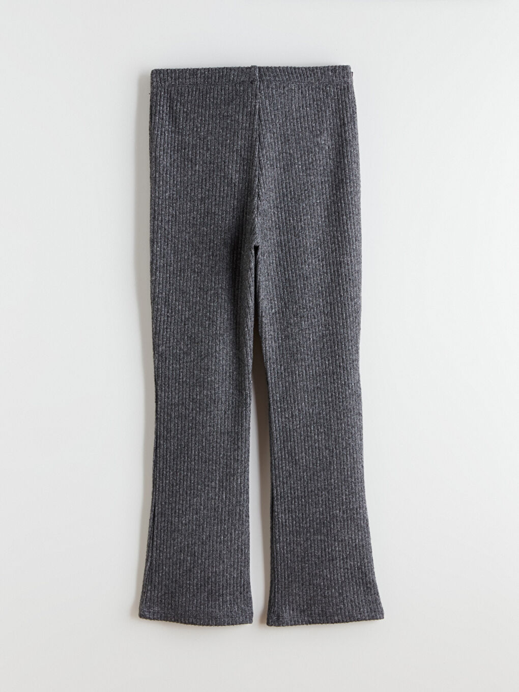 Gri Fitilli İspanyol Paça Kız Çocuk Tayt-1