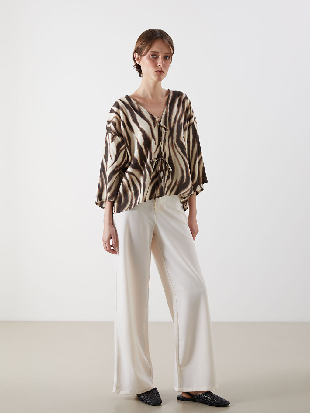 Slim Fit Flared Women's Trousers