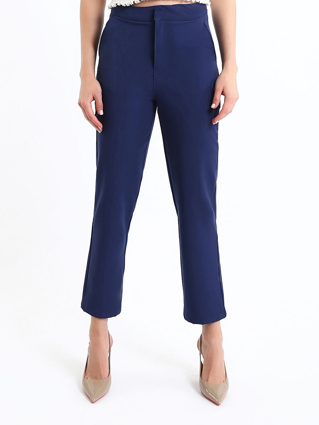 Slim Fit Women's Trousers-1