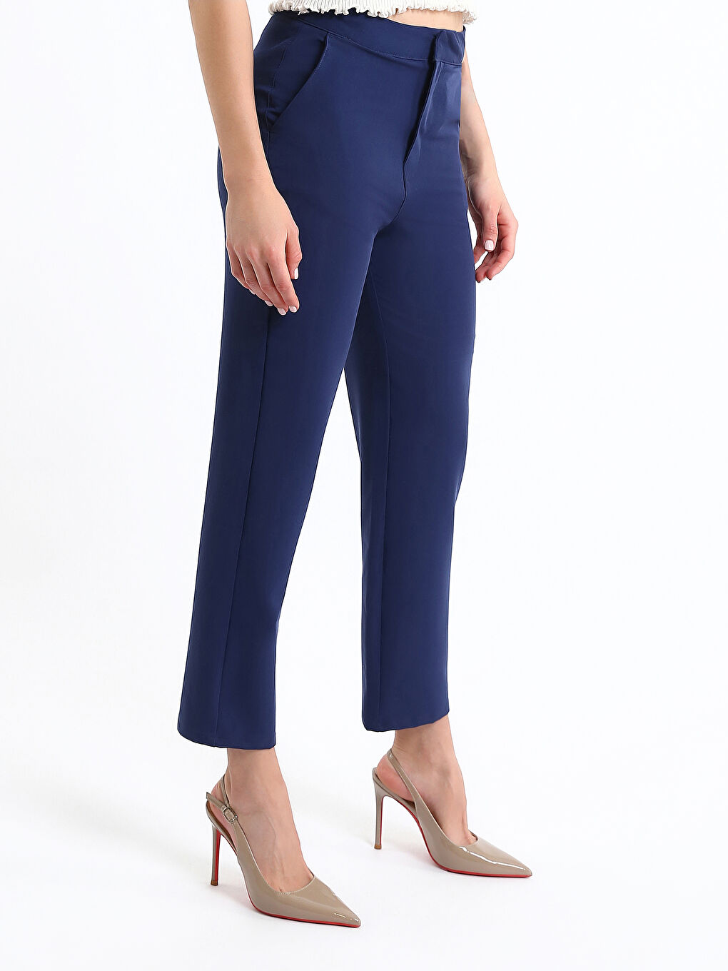 Slim Fit Women's Trousers-3