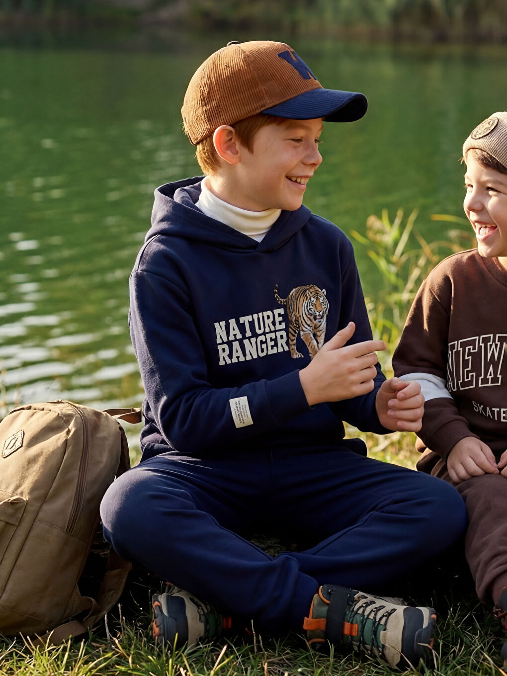 Boys' Trousers with Elastic Waist and Fleece Lining