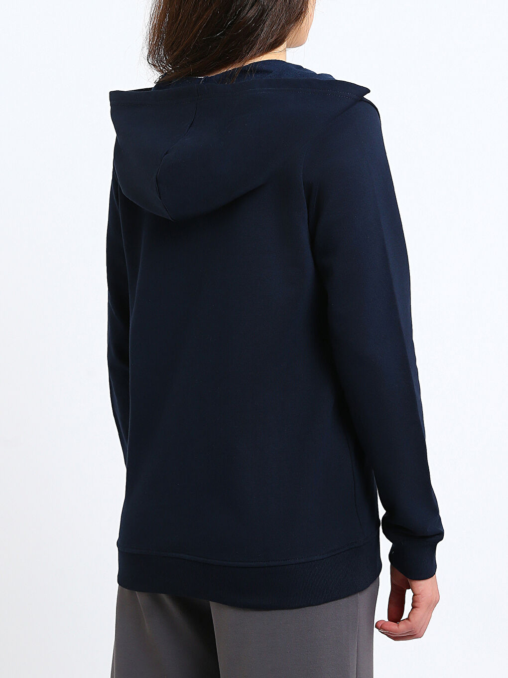 Hooded Women's Thick Zip-Up Sweatshirt-4