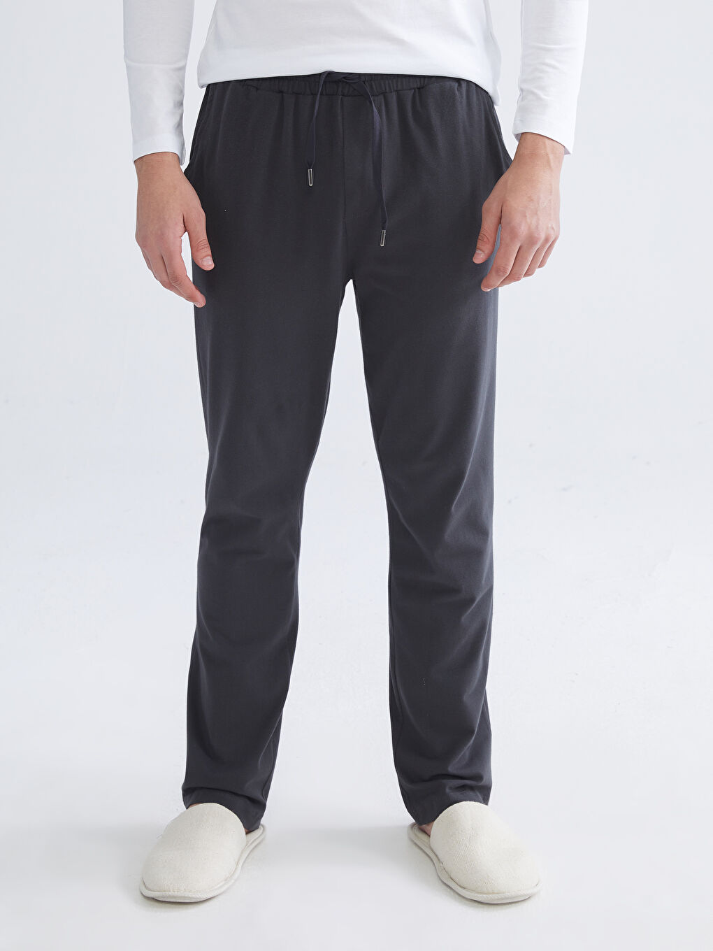 Yeşil Standart Kalıp Polar Erkek Pijama Altı-1