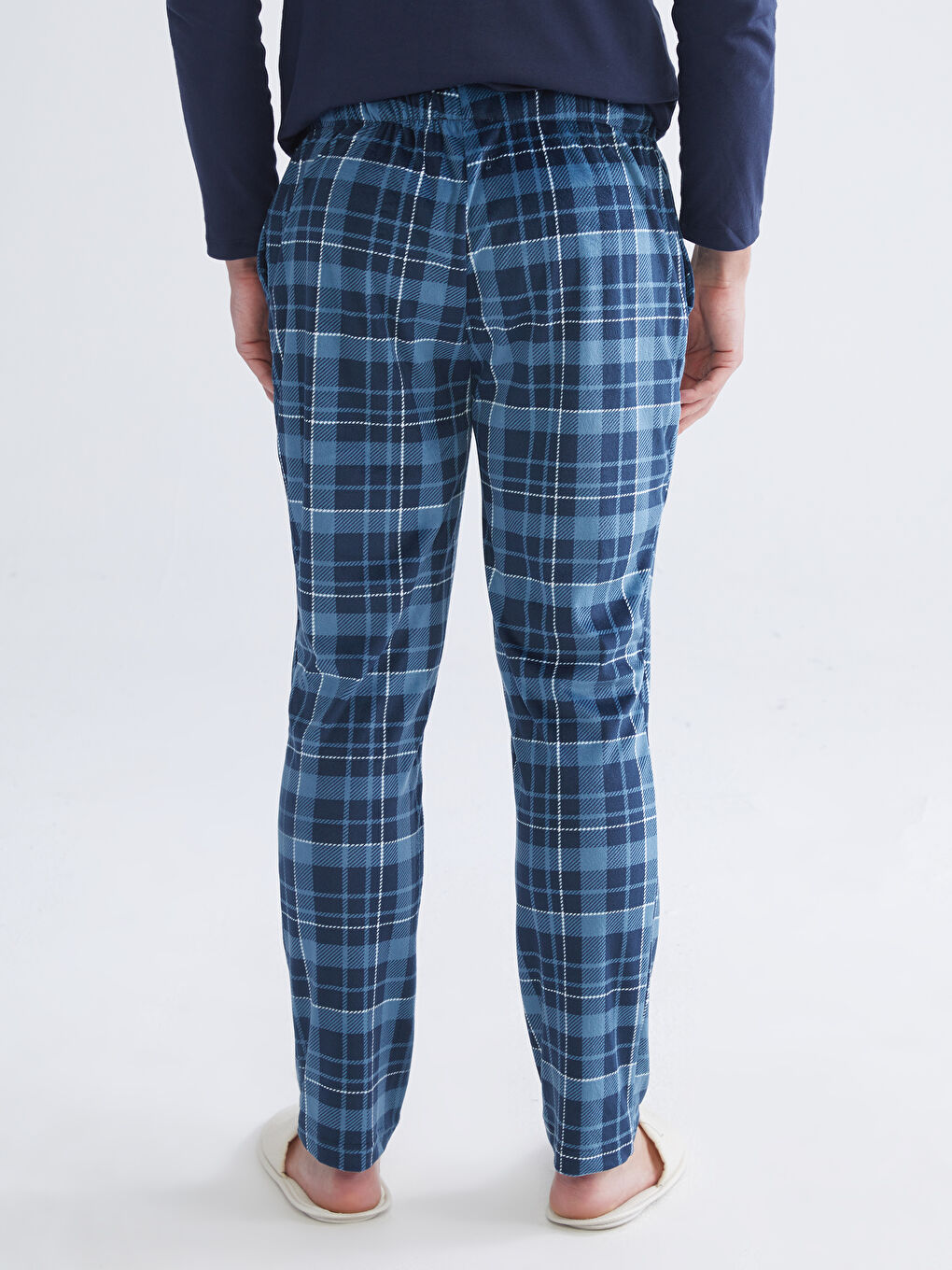 Lacivert Standart Kalıp Polar Erkek Pijama Altı-2