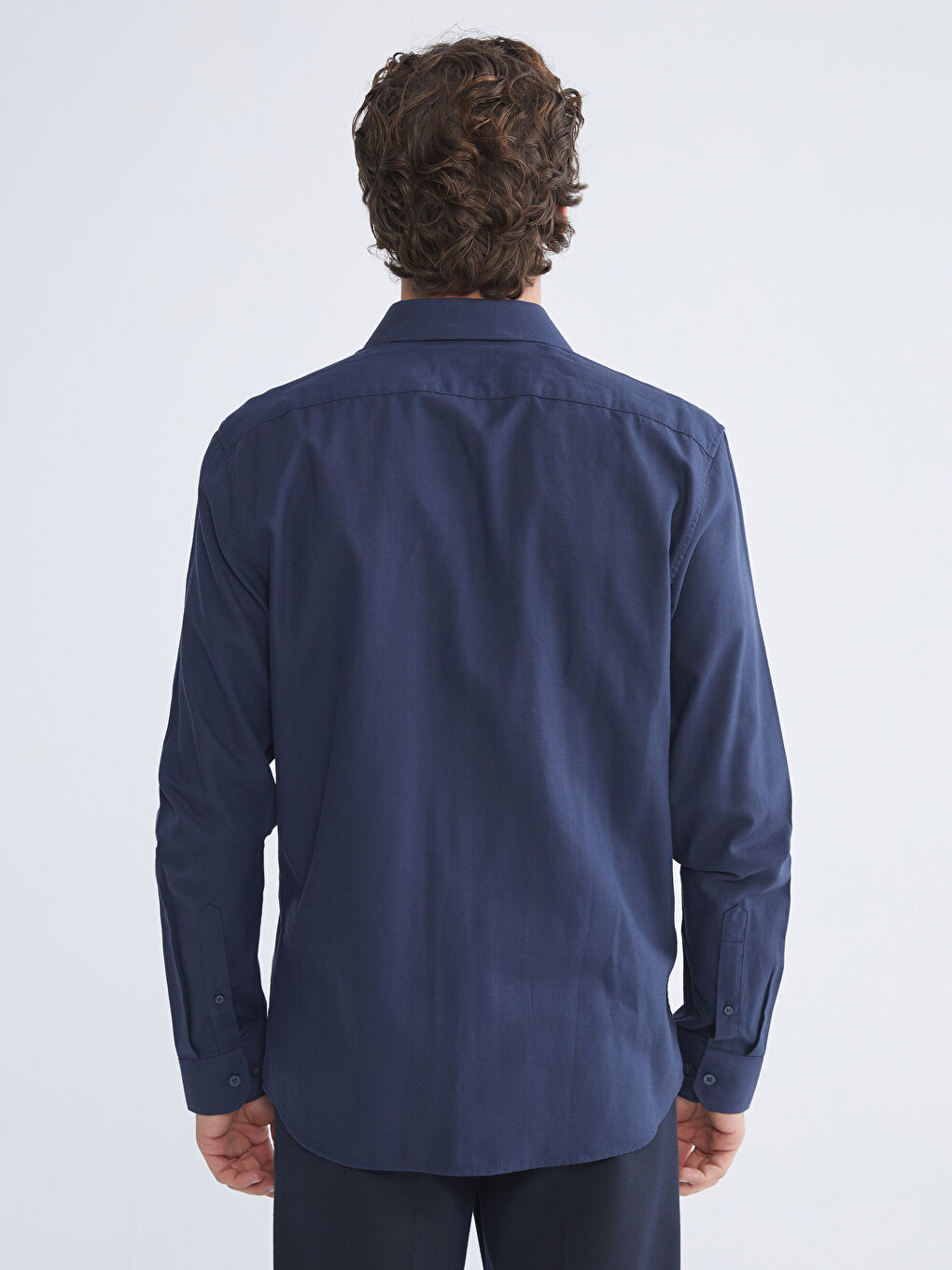 Slim Fit Long Sleeve Men's Shirt-3