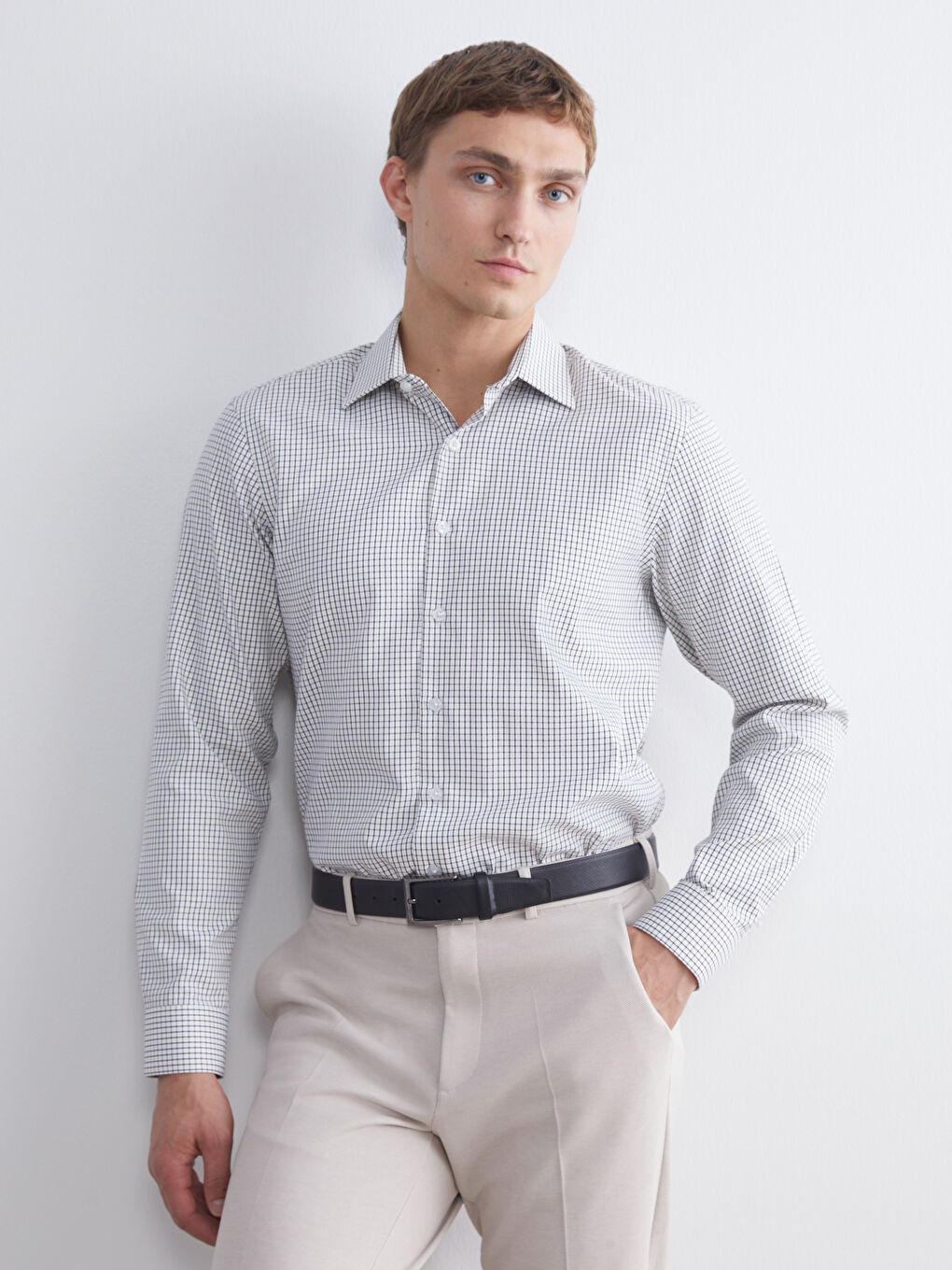 Regular Fit Long Sleeve Men's Shirt