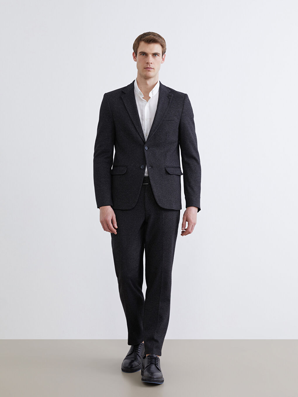 Siyah Standart Kalıp Erkek Blazer Ceket-1