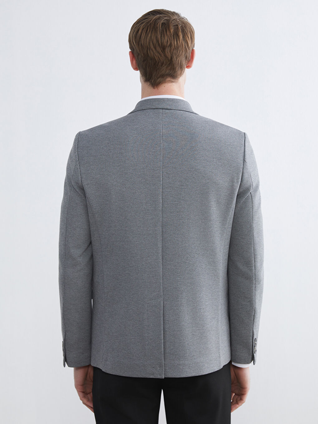 Gri Slim Fit Erkek Blazer Ceket-3