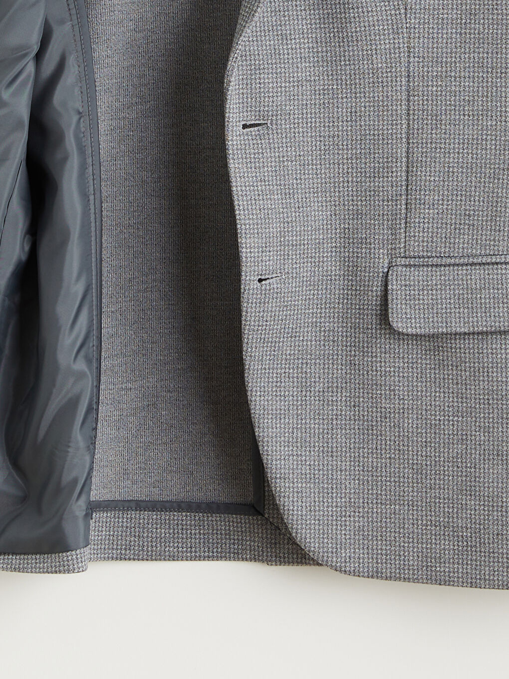 Gri Slim Fit Erkek Blazer Ceket-5