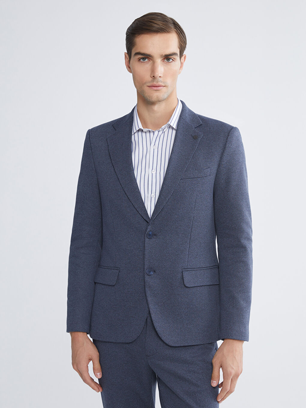 Lacivert Slim Fit Erkek Blazer Ceket