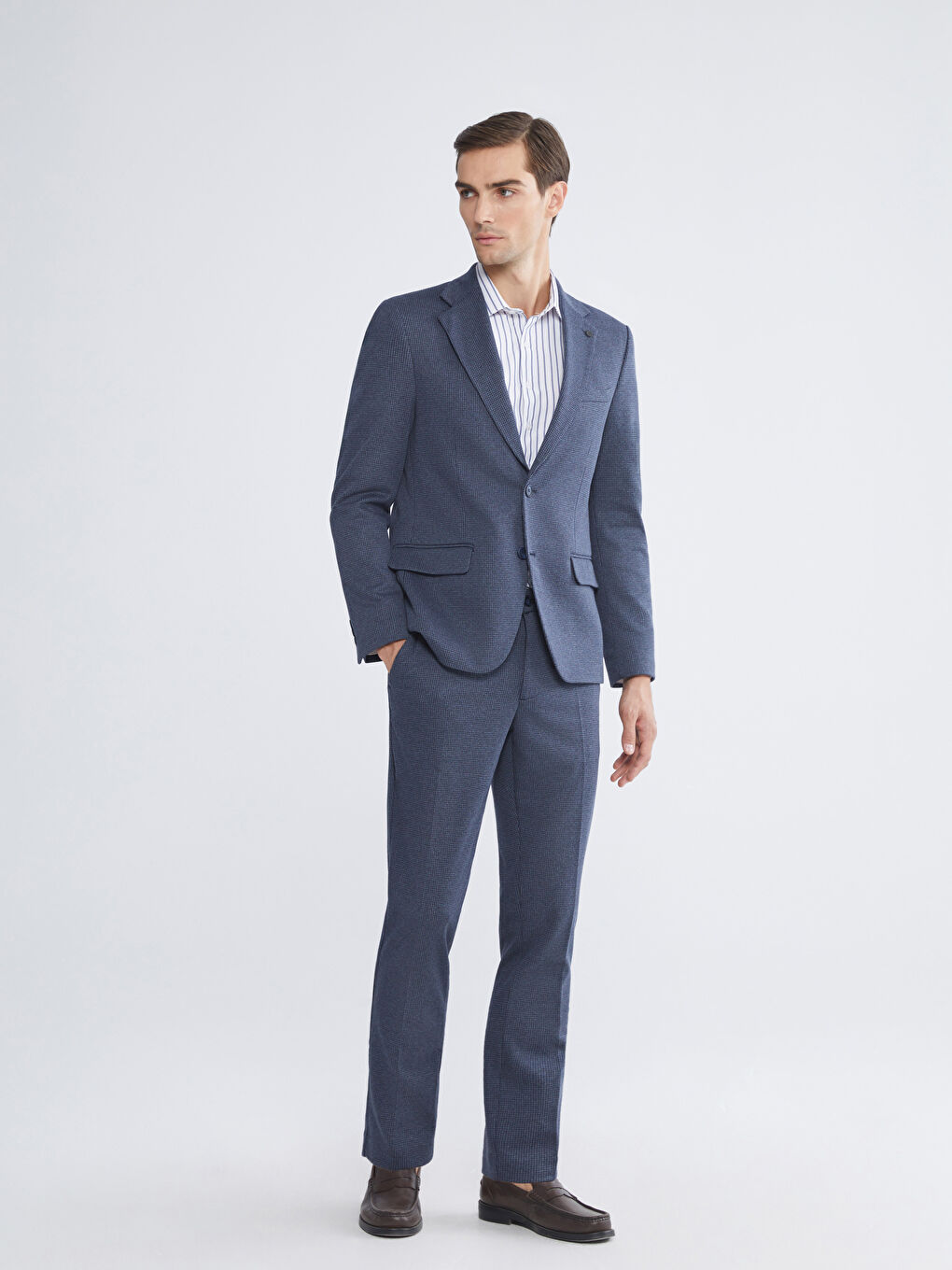 Lacivert Slim Fit Erkek Blazer Ceket-1