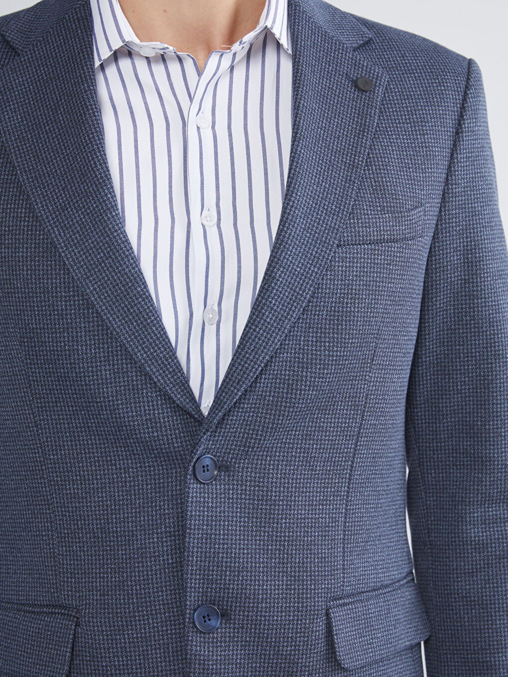 Lacivert Slim Fit Erkek Blazer Ceket-2