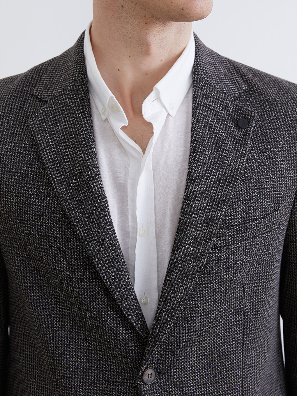 Kahverengi Slim Fit Erkek Blazer Ceket-2