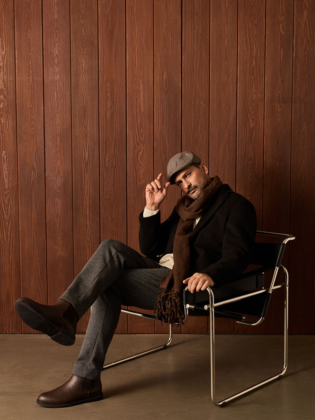 Kahverengi Slim Fit Erkek Pantolon-1